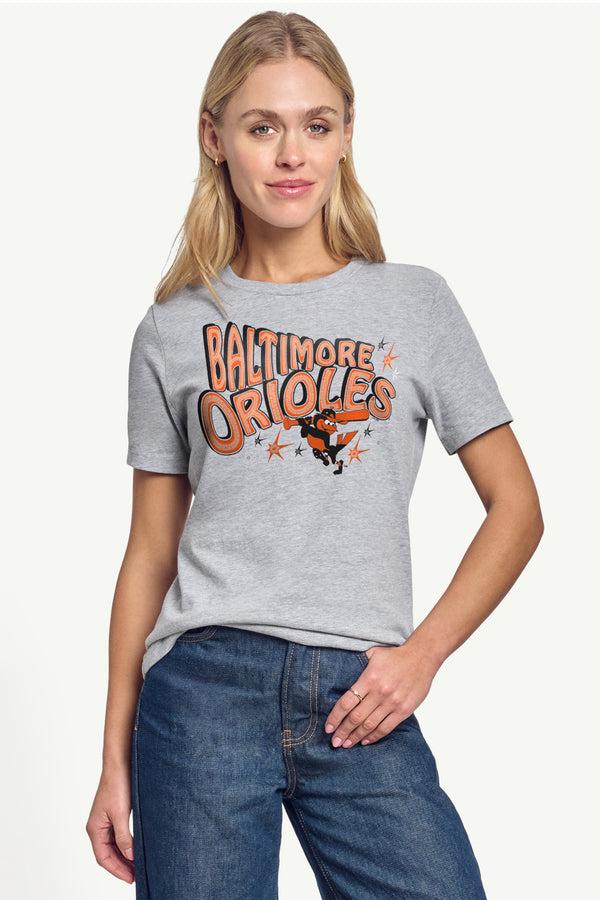 Starter WOMENS BALTIMORE ORIOLES FIREWORKS T SHIRT