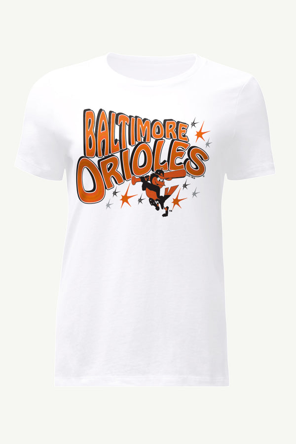 starter WOMENS BALTIMORE ORIOLES FIREWORKS T SHIRT