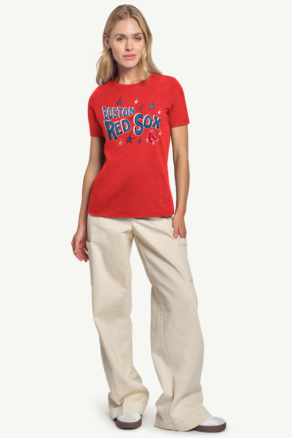 Starter WOMENS BOSTON RED SOX FIREWORKS T SHIRT