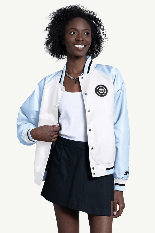 starter WOMENS CHICAGO CUBS BLITZ VARSITY JACKET