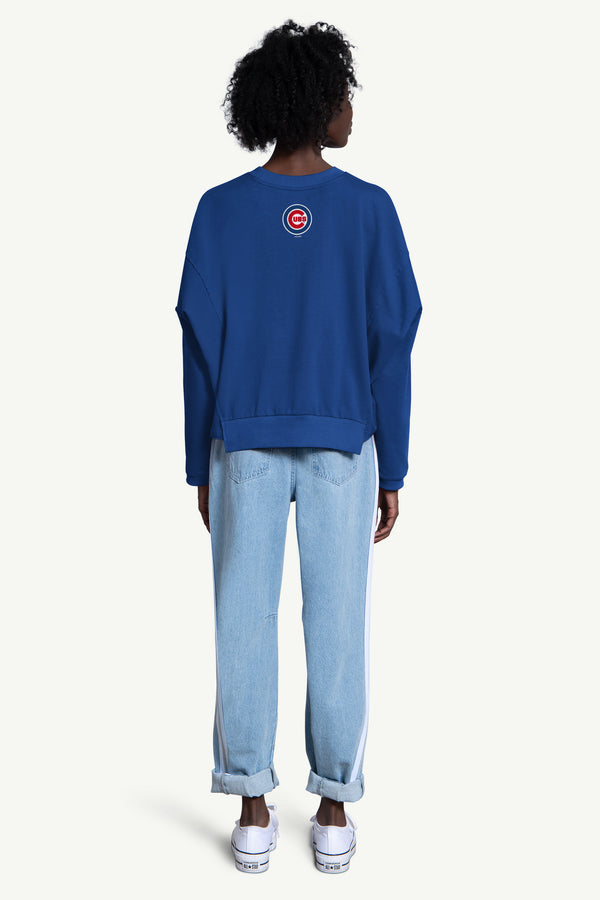 Starter WOMENS CHICAGO CUBS CREW NECK SWEATSHIRT