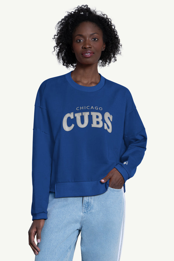 starter WOMENS CHICAGO CUBS CREW NECK SWEATSHIRT