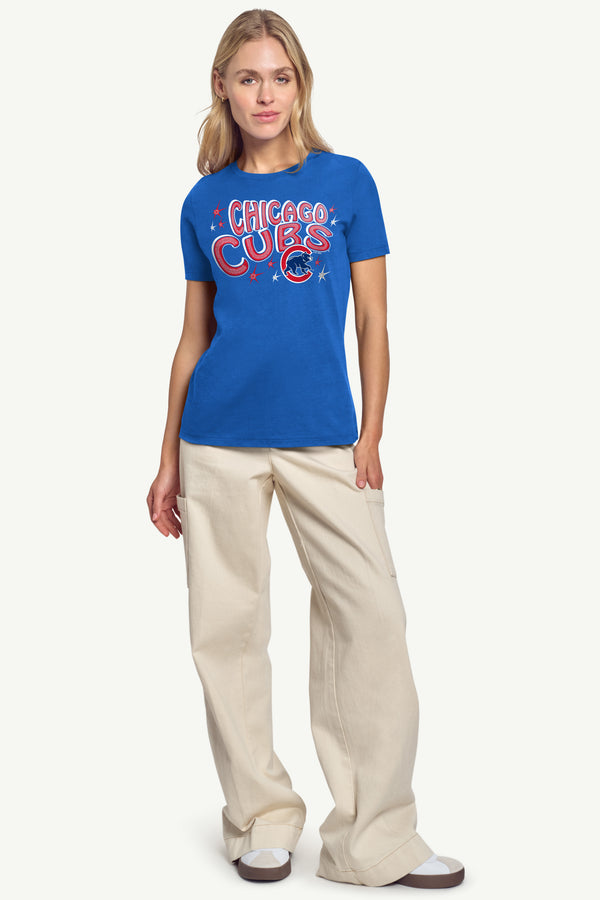 Starter WOMENS CHICAGO CUBS FIREWORKS T SHIRT