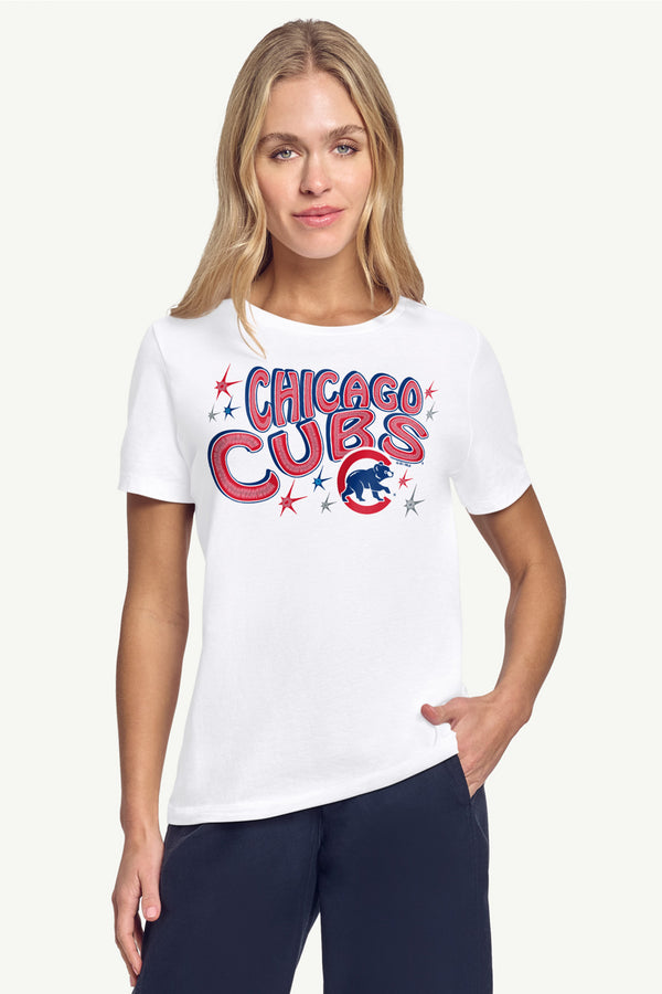 Starter WOMENS CHICAGO CUBS FIREWORKS T SHIRT
