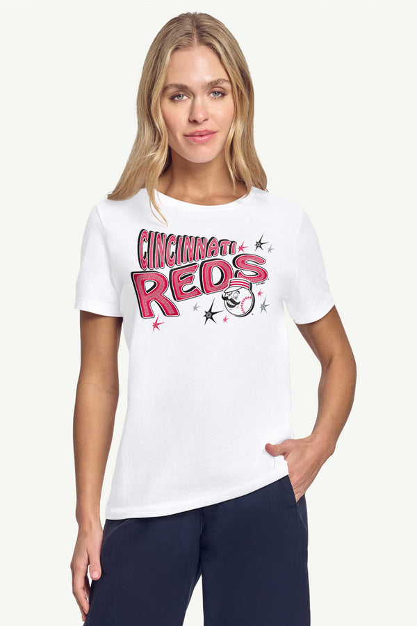 Starter WOMENS CINCINNATI REDS FIREWORKS T SHIRT