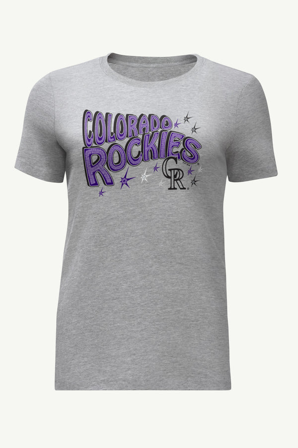 starter WOMENS COLORADO ROCKIES FIREWORKS T SHIRT