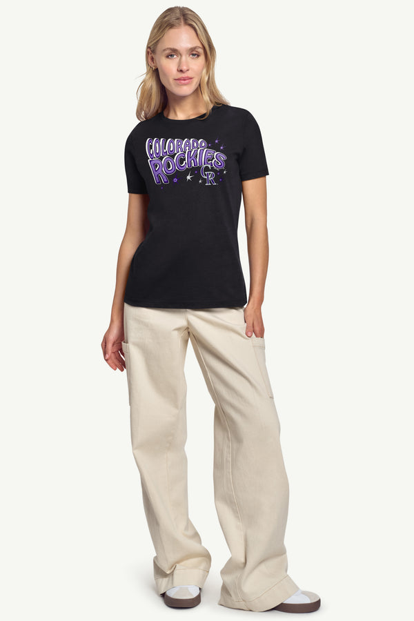 Starter WOMENS COLORADO ROCKIES FIREWORKS T SHIRT