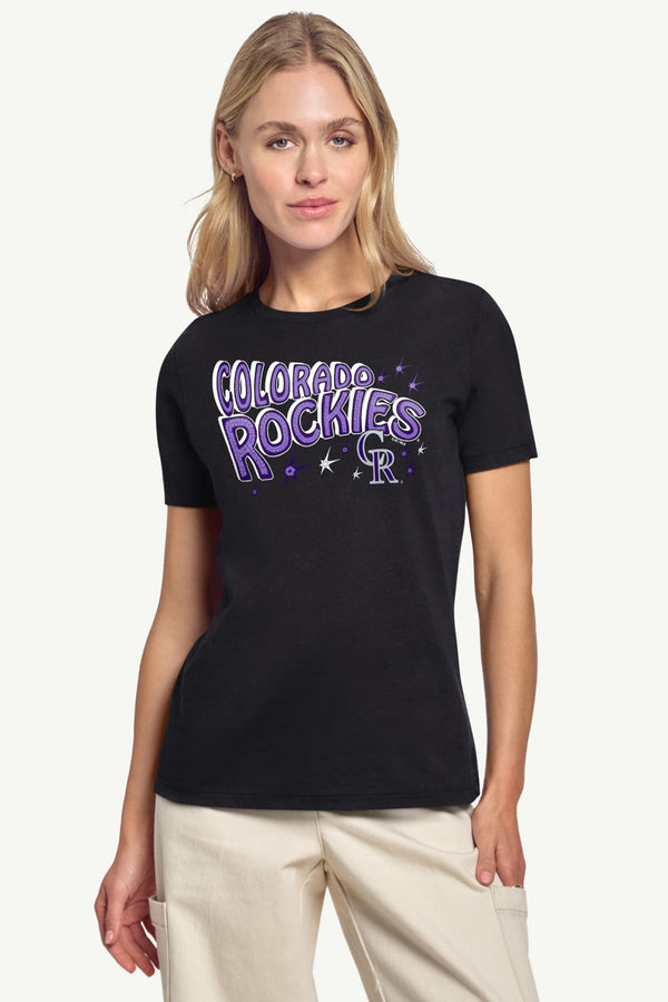 Starter WOMENS COLORADO ROCKIES FIREWORKS T SHIRT