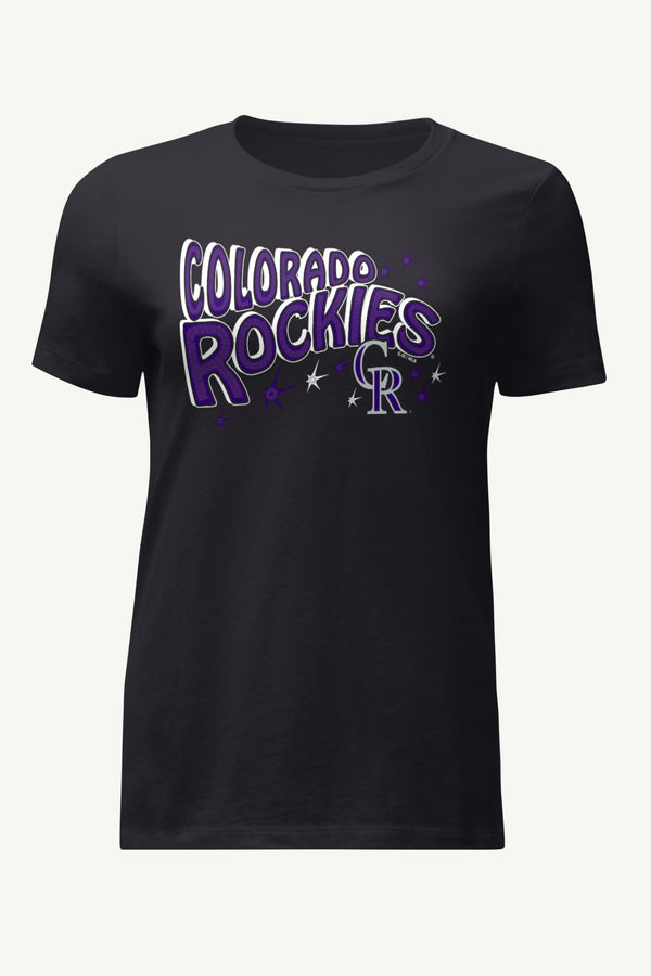 starter WOMENS COLORADO ROCKIES FIREWORKS T SHIRT