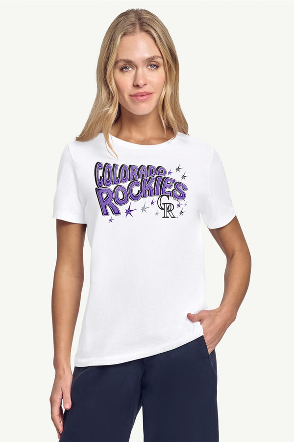 Starter WOMENS COLORADO ROCKIES FIREWORKS T SHIRT