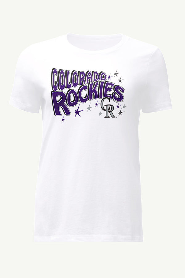 starter WOMENS COLORADO ROCKIES FIREWORKS T SHIRT