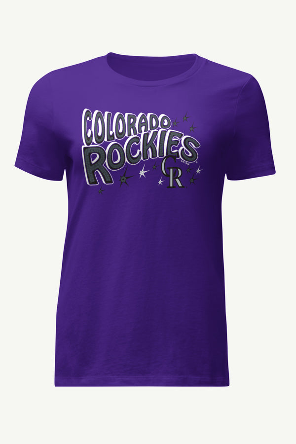starter WOMENS COLORADO ROCKIES FIREWORKS T SHIRT