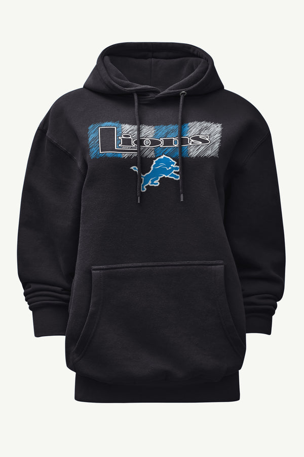 starter WOMENS DETROIT LIONS COLOR SHADING HOODIE