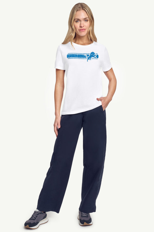 Starter WOMENS DETROIT LIONS STRIPE T SHIRT