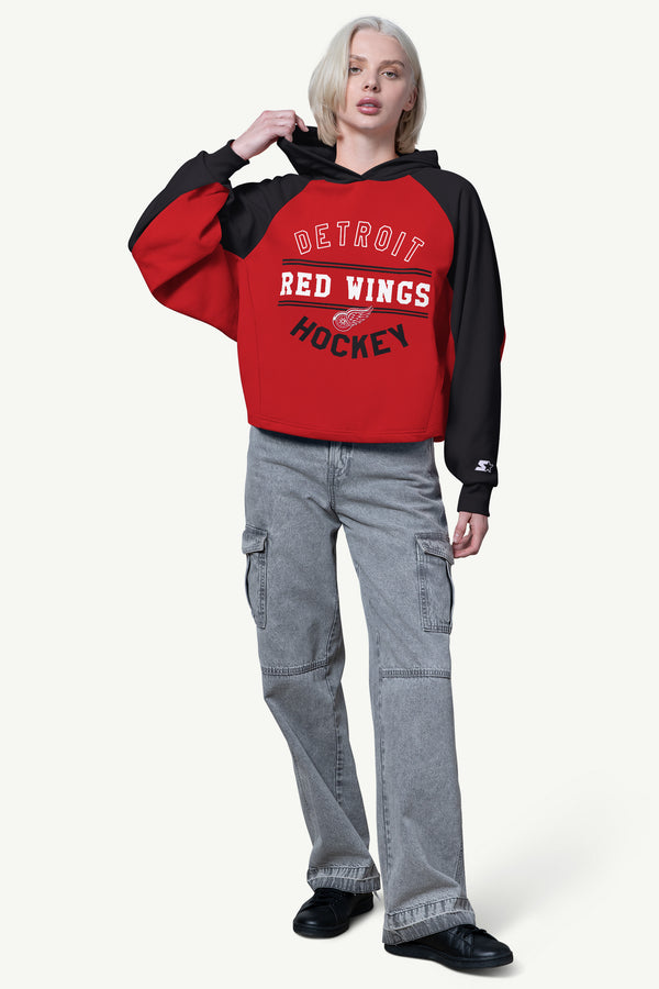 Starter WOMENS DETROIT RED WINGS CROPPED HOODIE
