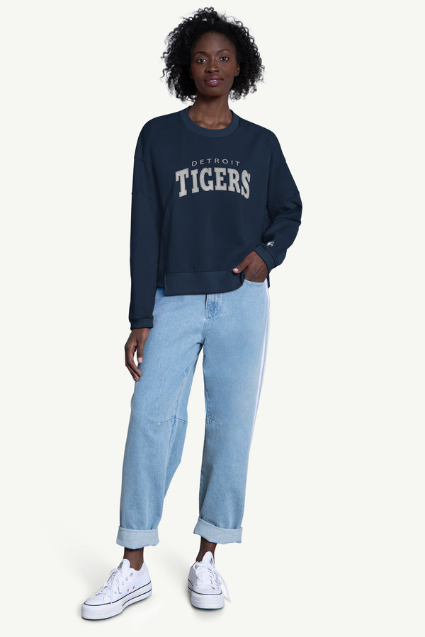 Starter WOMENS DETROIT TIGERS CREW NECK SWEATSHIRT