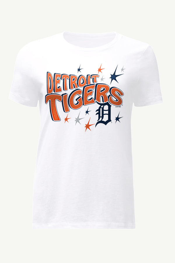 starter WOMENS DETROIT TIGERS FIREWORKS T SHIRT