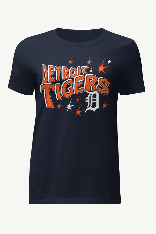 starter WOMENS DETROIT TIGERS FIREWORKS T SHIRT