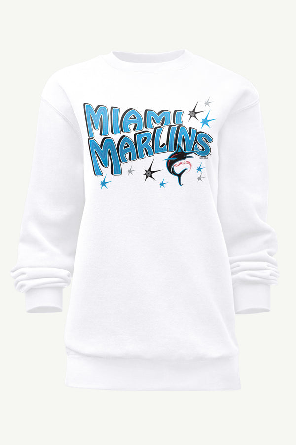 starter WOMENS MIAMI MARLINS FIREWORKS SWEATSHIRT