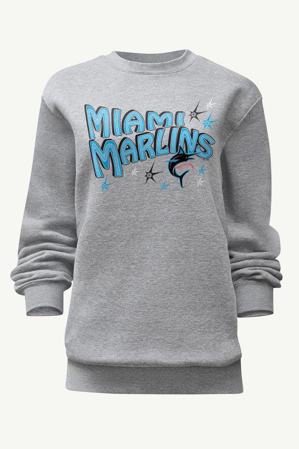 starter WOMENS MIAMI MARLINS FIREWORKS SWEATSHIRT