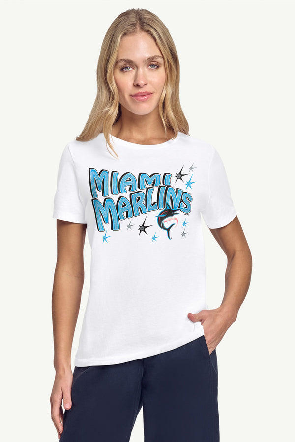 Starter WOMENS MIAMI MARLINS FIREWORKS T SHIRT