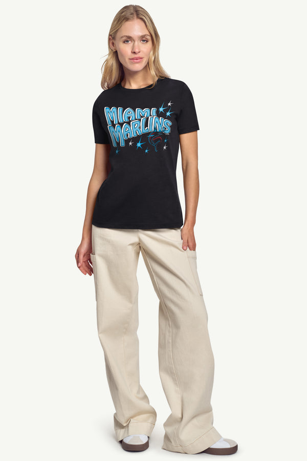 Starter WOMENS MIAMI MARLINS FIREWORKS T SHIRT