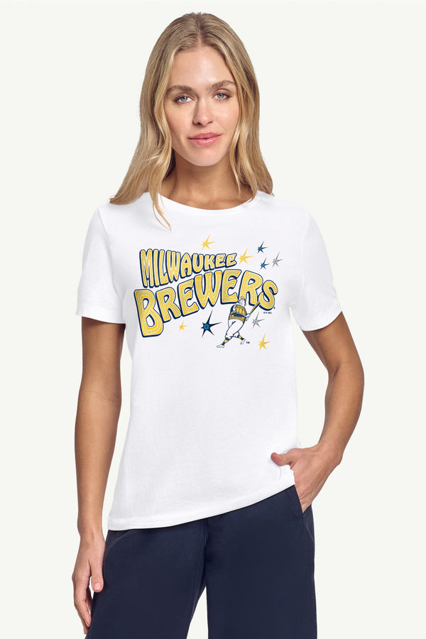 Starter WOMENS MILWAUKEE BREWERS FIREWORKS T SHIRT