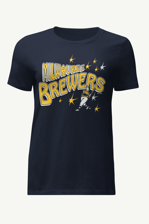 starter WOMENS MILWAUKEE BREWERS FIREWORKS T SHIRT