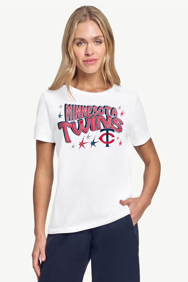 Starter WOMENS MINNESOTA TWINS FIREWORKS T SHIRT