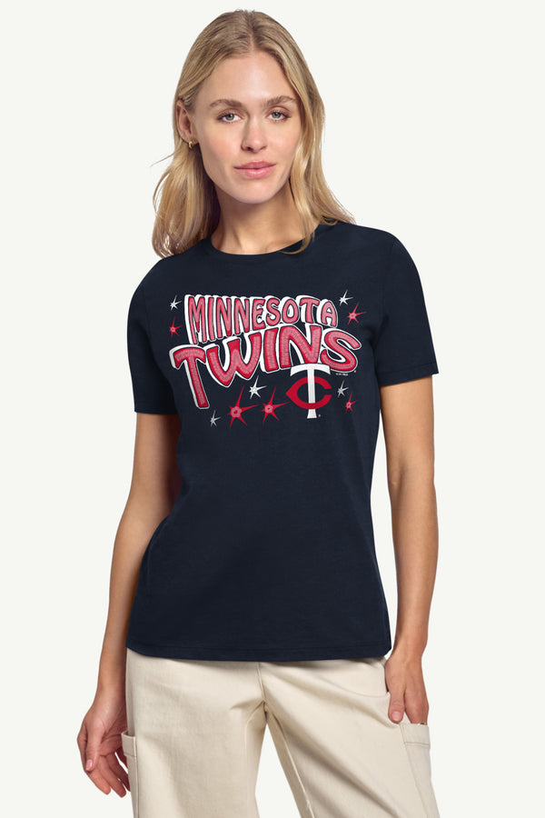 Starter WOMENS MINNESOTA TWINS FIREWORKS T SHIRT