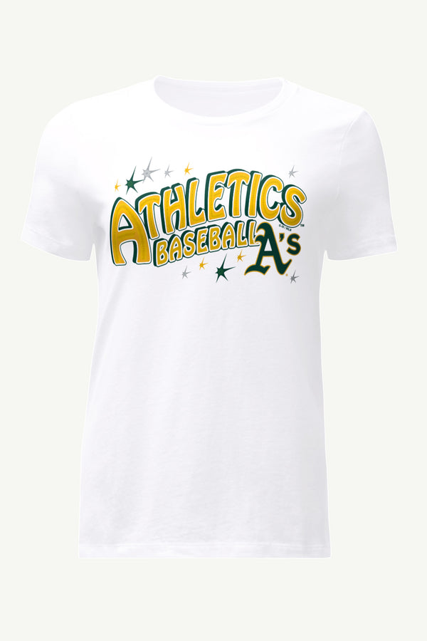 starter WOMENS OAKLAND ATHLETICS FIREWORKS T SHIRT