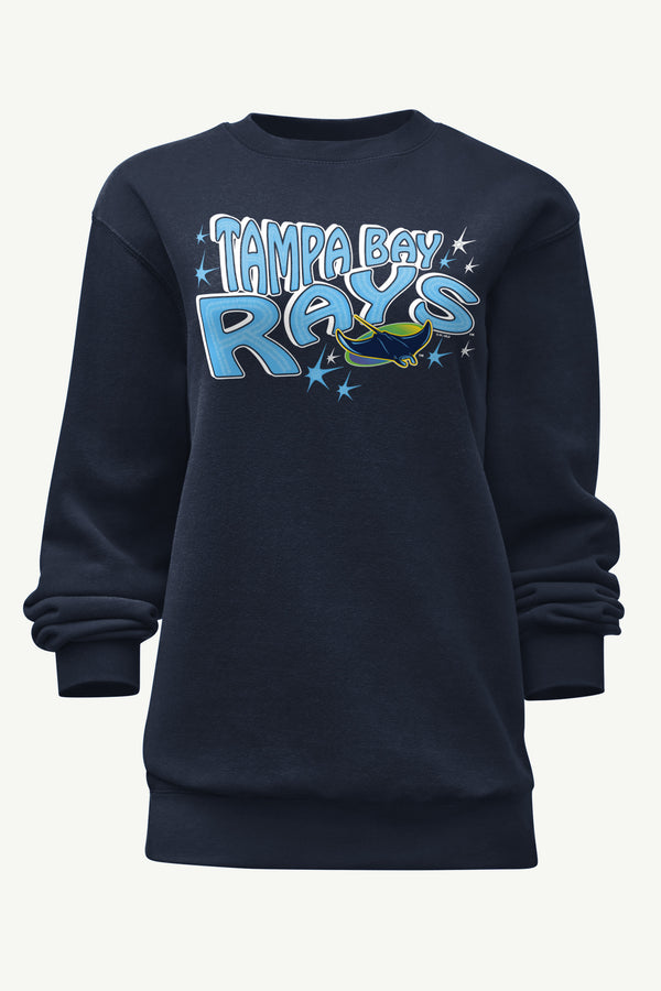 starter WOMENS TAMPA BAY RAYS FIREWORKS SWEATSHIRT