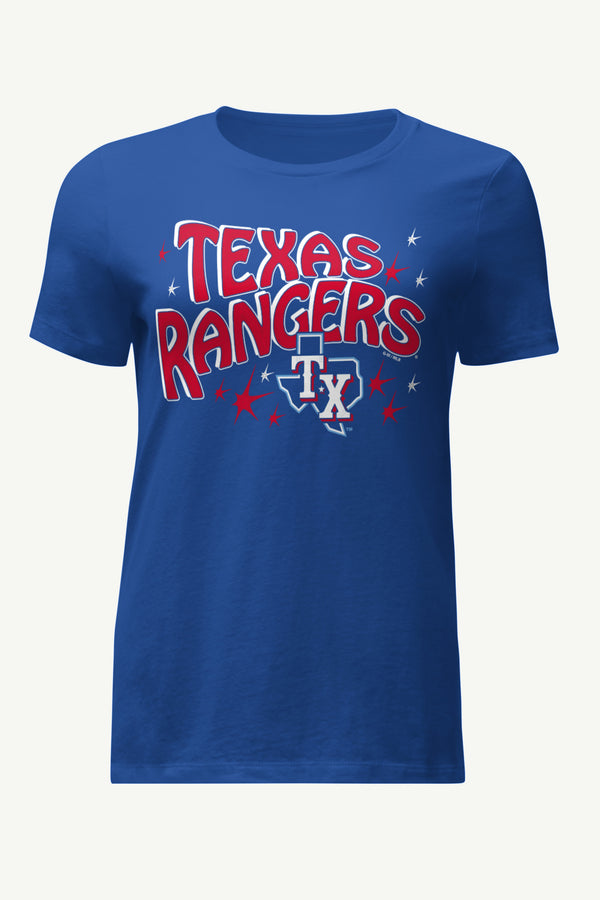 starter WOMENS TEXAS RANGERS FIREWORKS T SHIRT