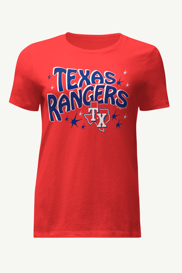 starter WOMENS TEXAS RANGERS FIREWORKS T SHIRT