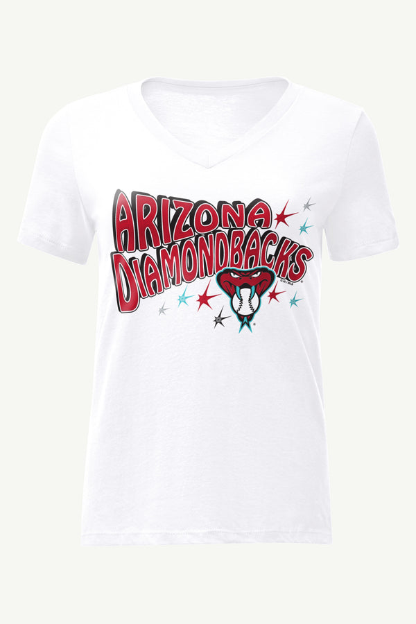 Starter WOMENS ARIZONA DIAMONDBACKS FIREWORKS V NECK T SHIRT