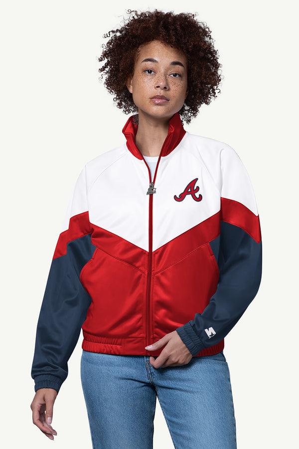 starter WOMENS ATLANTA BRAVES TEAMWORK TRACK JACKET