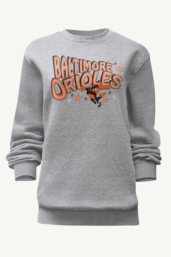 starter WOMENS BALTIMORE ORIOLES FIREWORKS SWEATSHIRT