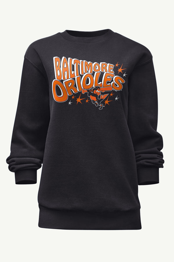 starter WOMENS BALTIMORE ORIOLES FIREWORKS SWEATSHIRT