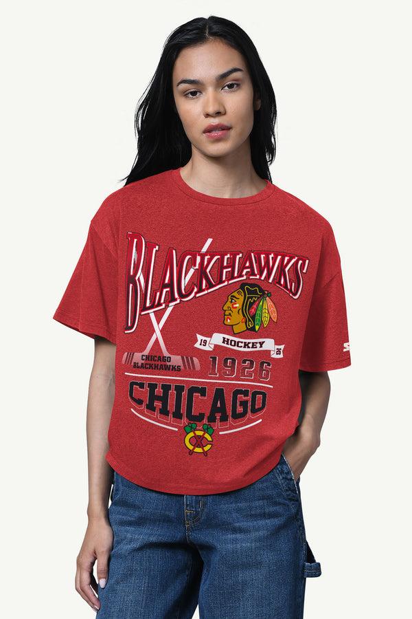 starter WOMENS CHICAGO BLACKHAWKS HALL OF FAME T SHIRT
