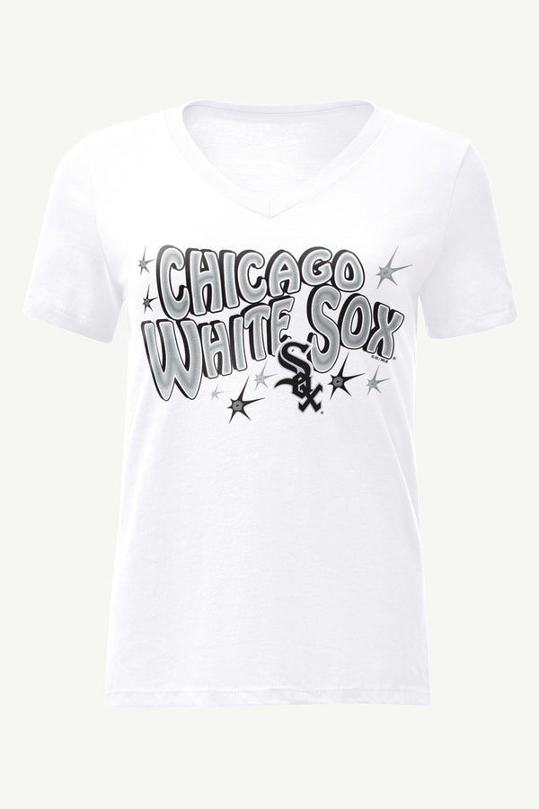Starter WOMENS CHICAGO WHITE SOX FIREWORKS V NECK T SHIRT