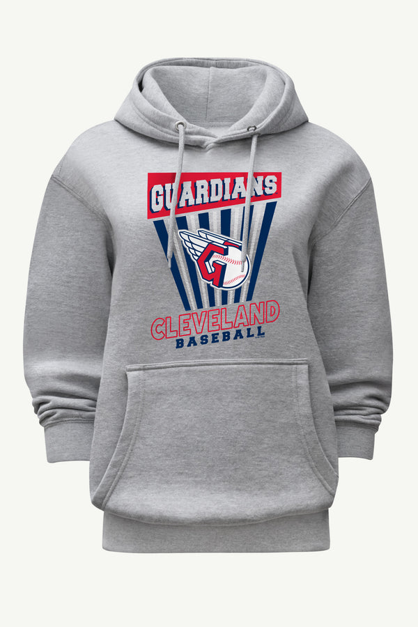 starter WOMENS CLEVELAND GUARDIANS POSTER PRINT HOODIE