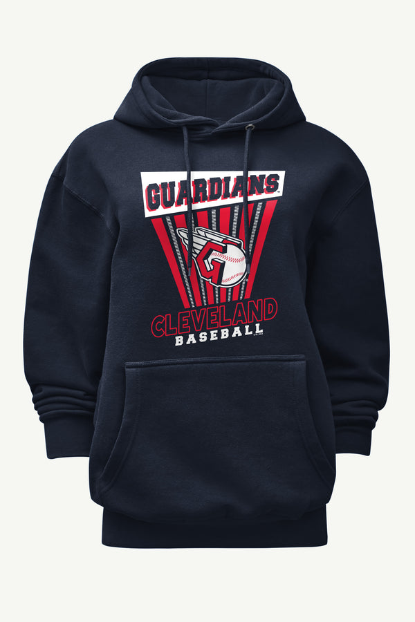 starter WOMENS CLEVELAND GUARDIANS POSTER PRINT HOODIE