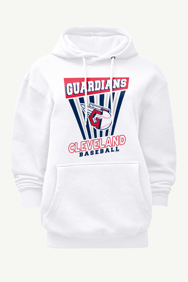 starter WOMENS CLEVELAND GUARDIANS POSTER PRINT HOODIE