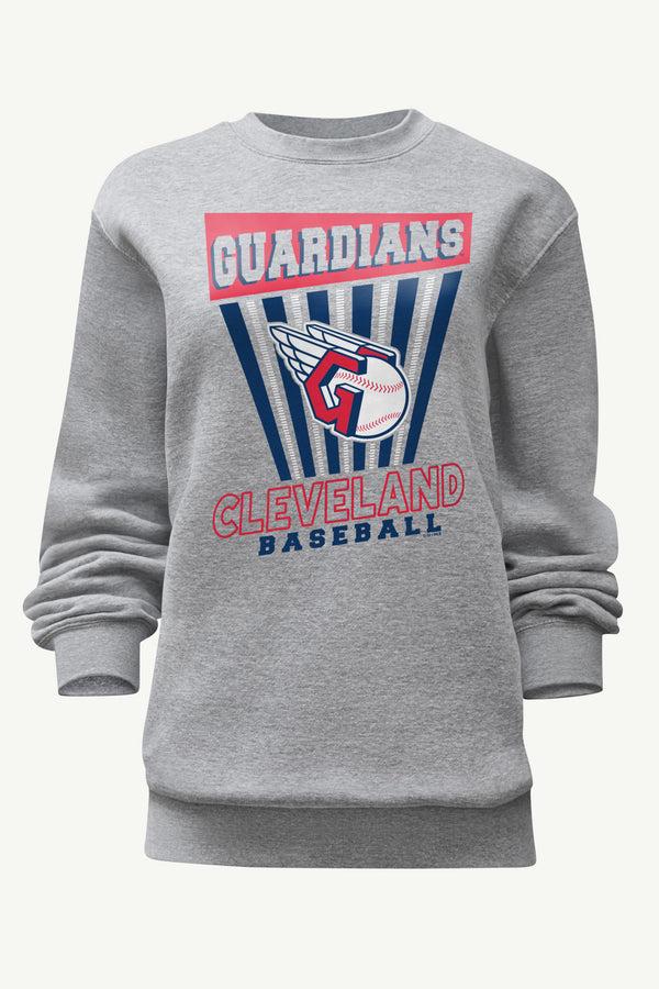 starter WOMENS CLEVELAND GUARDIANS POSTER PRINT SWEATSHIRT