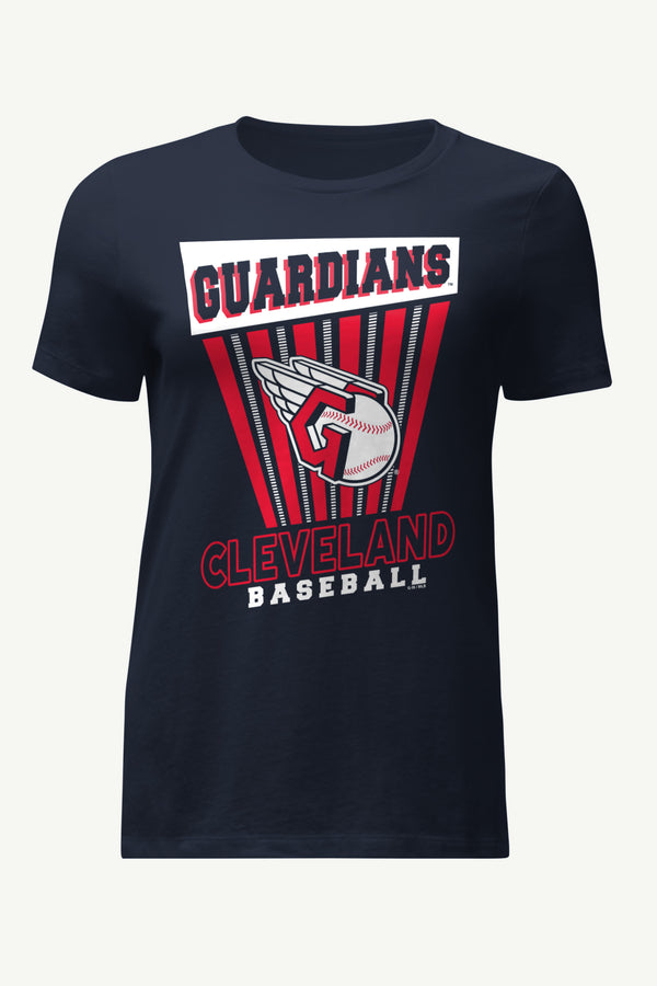 starter WOMENS CLEVELAND GUARDIANS POSTER PRINT T SHIRT