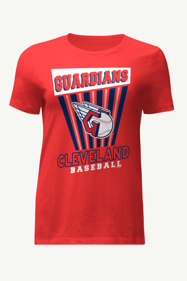 starter WOMENS CLEVELAND GUARDIANS POSTER PRINT T SHIRT