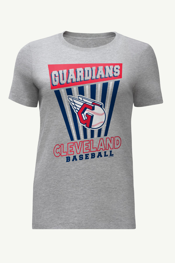 starter WOMENS CLEVELAND GUARDIANS POSTER PRINT T SHIRT