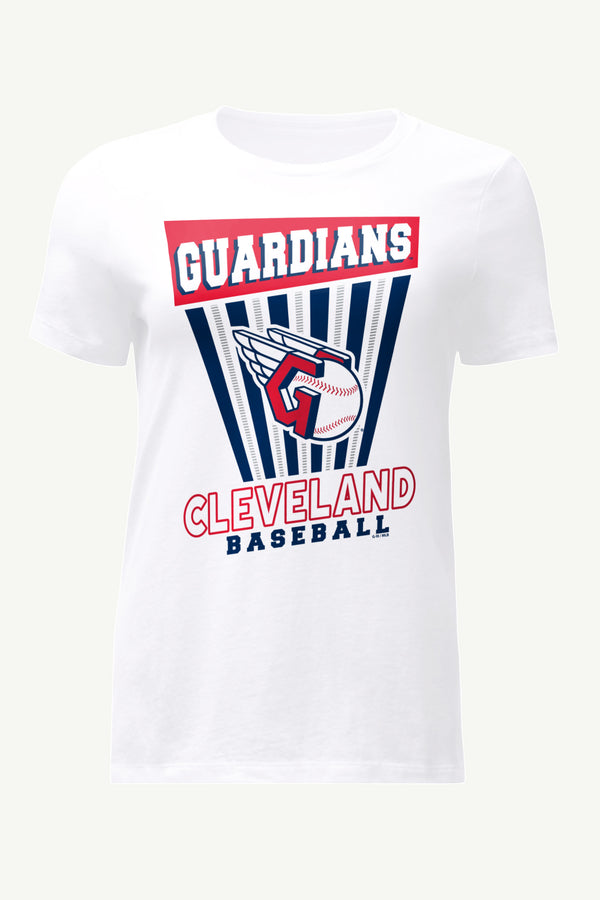 starter WOMENS CLEVELAND GUARDIANS POSTER PRINT T SHIRT