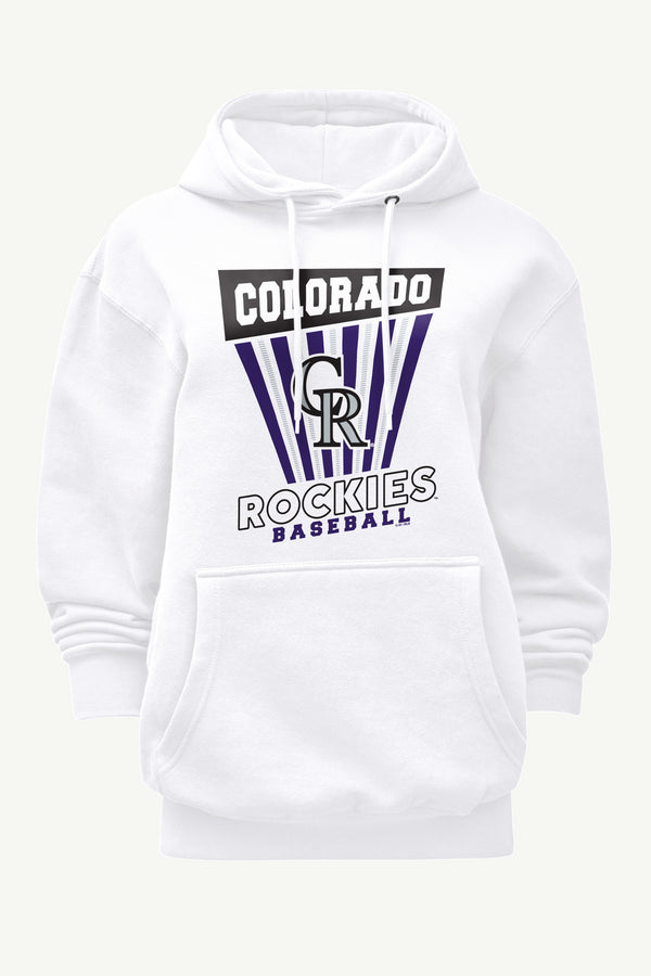 starter WOMENS COLORADO ROCKIES POSTER PRINT HOODIE