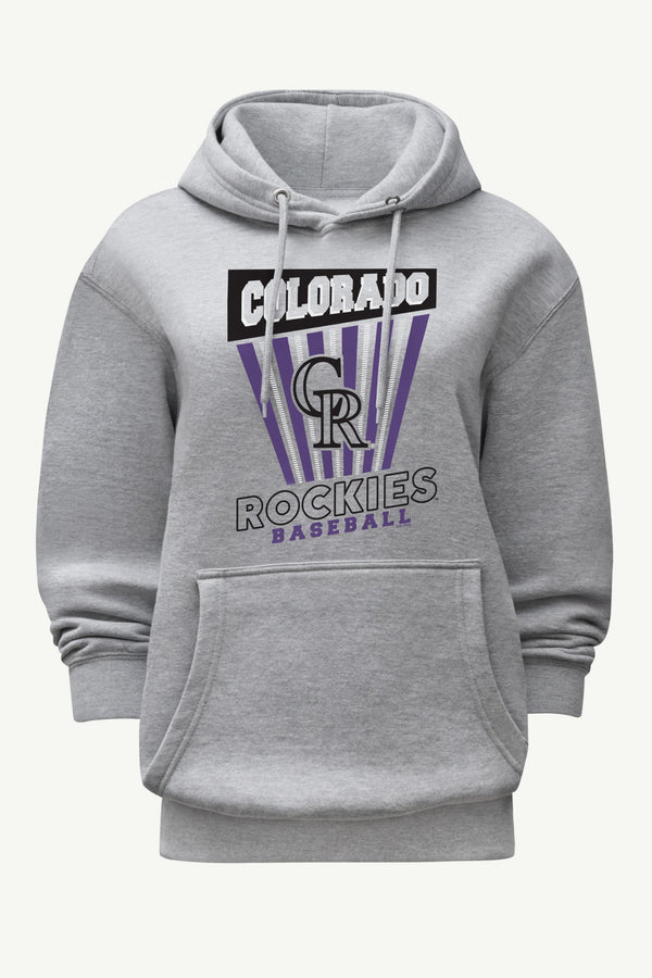starter WOMENS COLORADO ROCKIES POSTER PRINT HOODIE